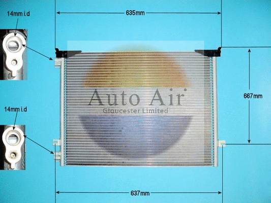 Condenseur, climatisation AUTO AIR GLOUCESTER 16-1379A
