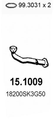 Tuyau d'échappement ASSO 15.1009
