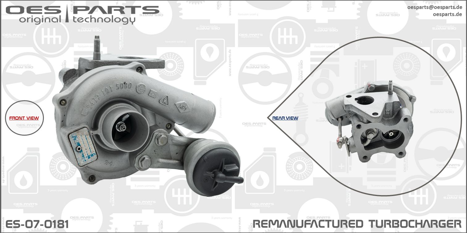 Turbocompresseur, suralimentation OES PARTS ES-07-0181