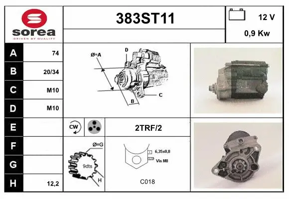 Démarreur STARTCAR 383ST11