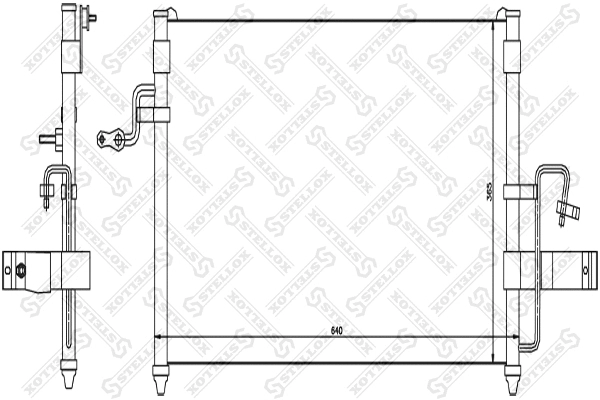 Condenseur, climatisation STELLOX 10-45062-SX