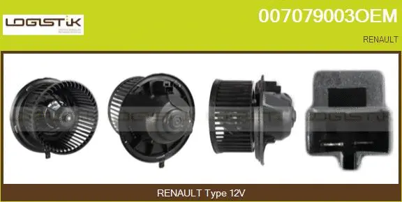 Pulseur d'air habitacle LGK 007079003OEM