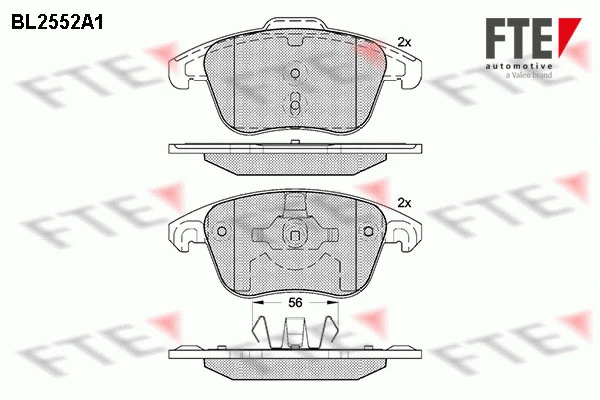 Kit de plaquettes de frein, frein à disque FTE 9010805