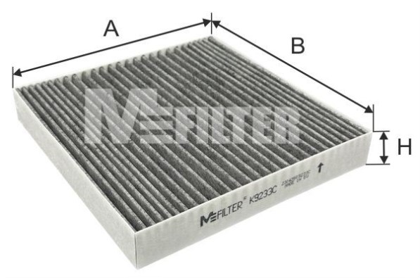 Filtre, air de l'habitacle MFILTER K 9233C