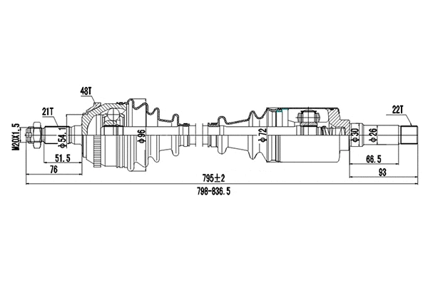 Arbre de transmission DYNAMATRIX DDS210042