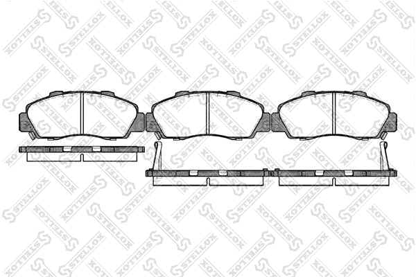 Kit de plaquettes de frein, frein à disque STELLOX 362 002B-SX