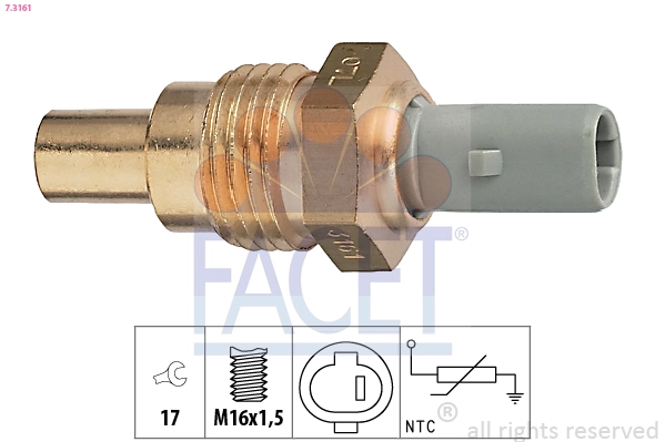 Sonde, température du liquide de refroidissement FACET 7.3161