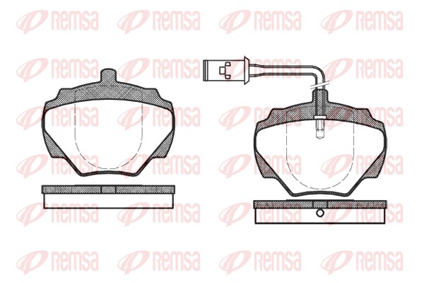 Kit de plaquettes de frein, frein à disque REMSA 0222.01
