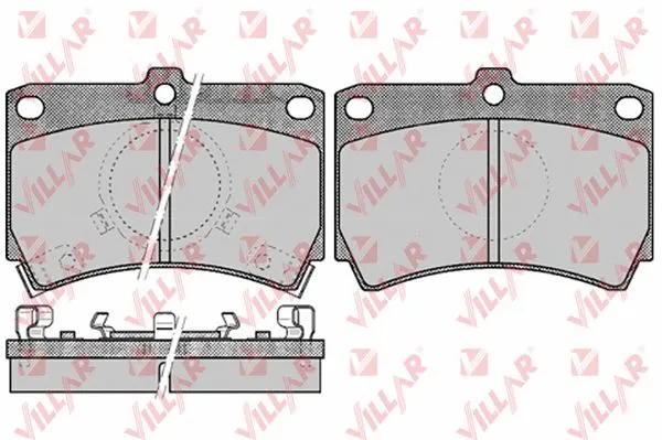 Kit de plaquettes de frein, frein à disque VILLAR 626.0587