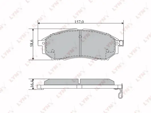 Kit de plaquettes de frein, frein à disque LYNXAUTO BD-5725