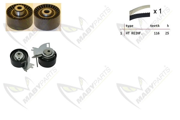 Kit de courroie crantée MABYPARTS OBK010131
