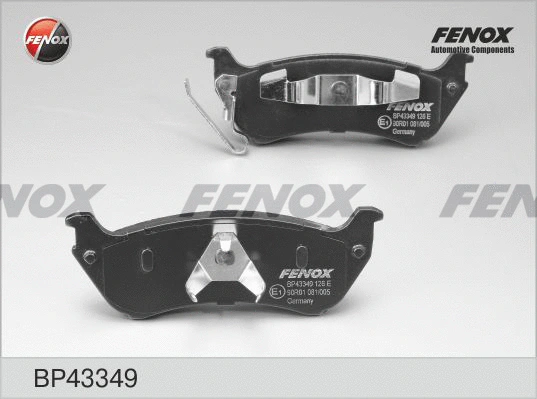Kit de plaquettes de frein, frein à disque FENOX BP43349