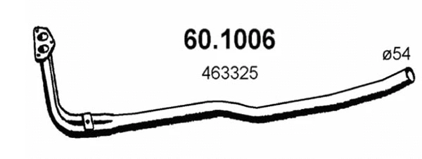 Tuyau d'échappement ASSO 60.1006