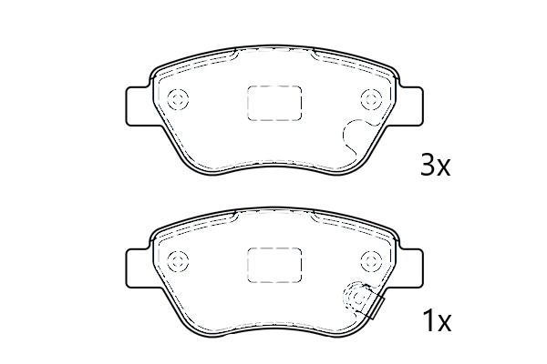 Kit de plaquettes de frein, frein à disque Omnicraft 2674696