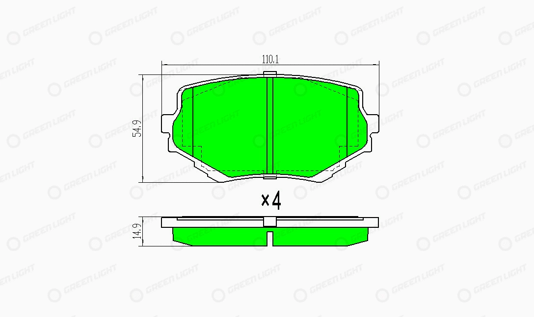 Kit de plaquettes de frein, frein à disque Automotive Adriado GLBP0337