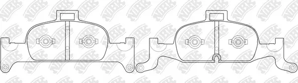 Kit de plaquettes de frein, frein à disque NiBK PN0728