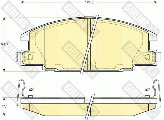 Kit de plaquettes de frein, frein à disque GIRLING 6131619