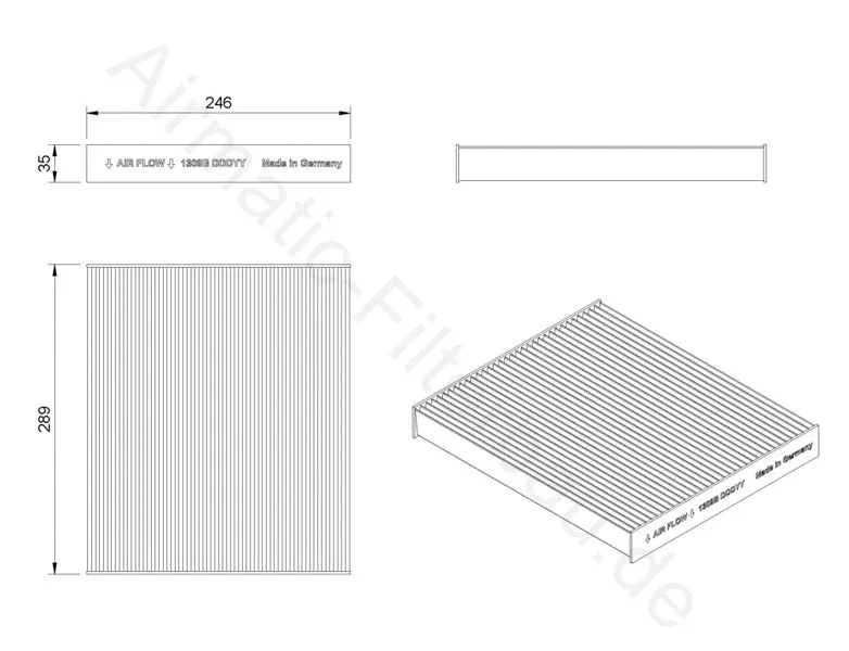 Filtre, air de l'habitacle AIRMATIC Filterbau IF1309B