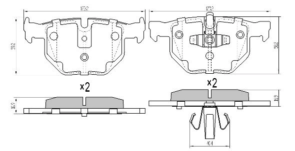 Kit de plaquettes de frein, frein à disque FREMAX FBP-1624
