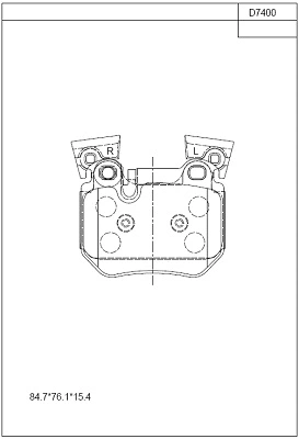 Kit de plaquettes de frein, frein à disque ASIMCO KD7400