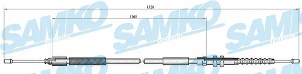 Tirette à câble, frein de stationnement SAMKO C0112B