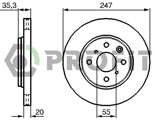 Disque de frein PROFIT 5010-1527