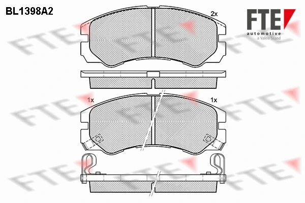 Kit de plaquettes de frein, frein à disque FTE 9010170