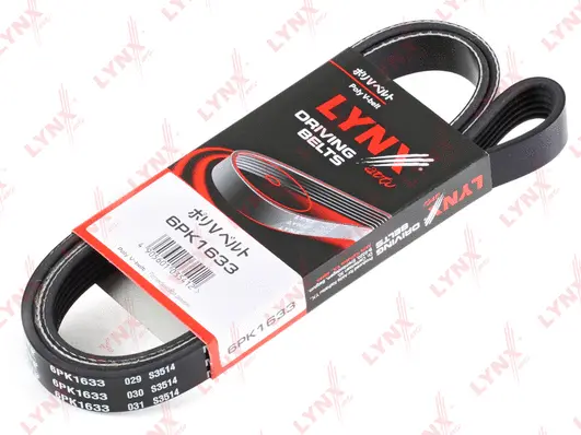 Courroie trapézoïdale à nervures LYNXAUTO 6PK1633