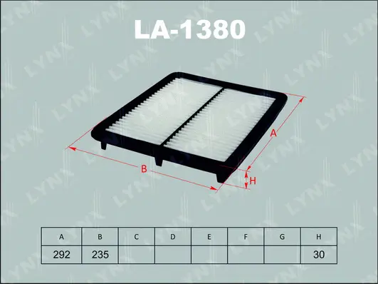 Filtre à air LYNXAUTO LA-1380