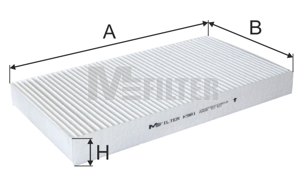 Filtre, air de l'habitacle MFILTER K 981