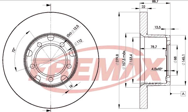 Disque de frein FREMAX BD-4281