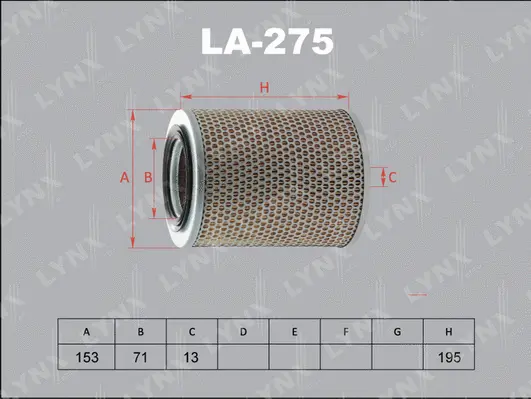 Filtre à air LYNXAUTO LA-275