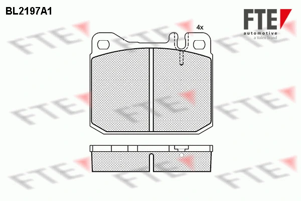 Kit de plaquettes de frein, frein à disque FTE 9011033