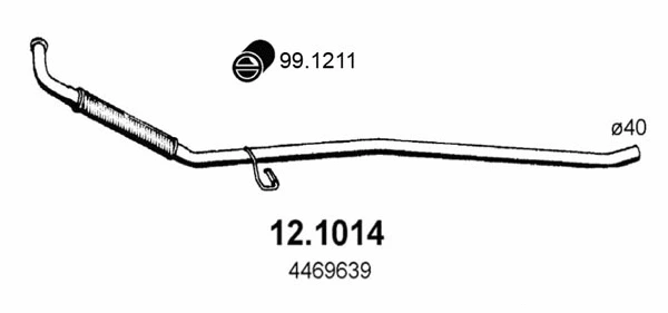 Tuyau d'échappement ASSO 12.1014