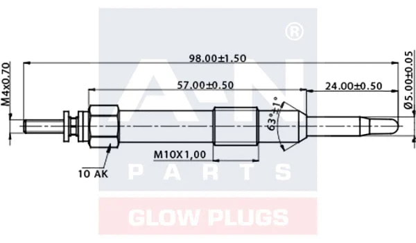 Bougie de préchauffage A-N PARTS A-N095372