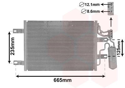 Condenseur, climatisation VAN WEZEL 37015394