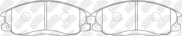 Kit de plaquettes de frein, frein à disque NiBK PN0103