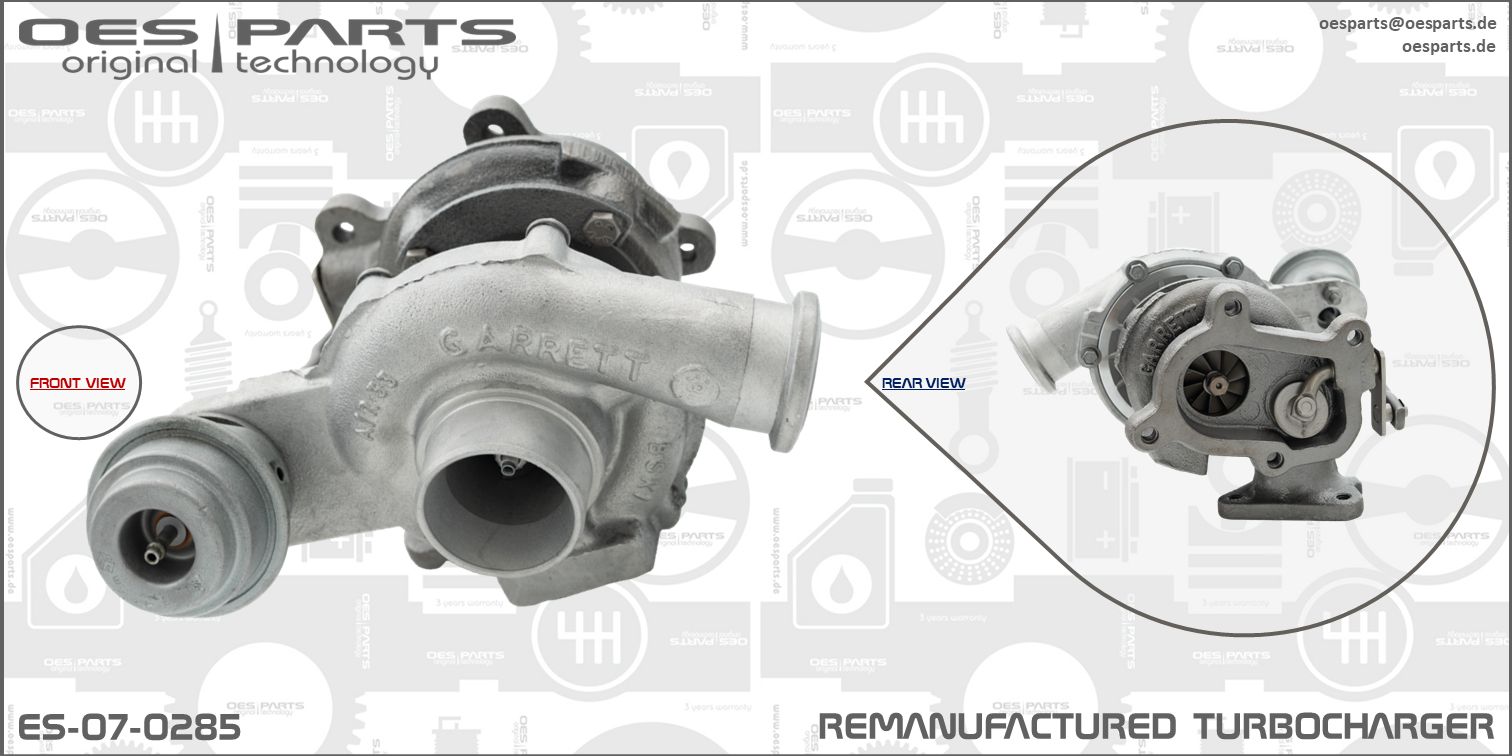 Turbocompresseur, suralimentation OES PARTS ES-07-0285