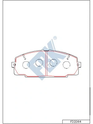 Kit de plaquettes de frein, frein à disque FBK FD2064