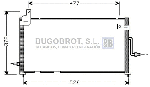 Condenseur, climatisation BUGOBROT 62-DW5044