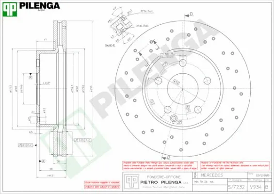 Disque de frein PILENGA V934
