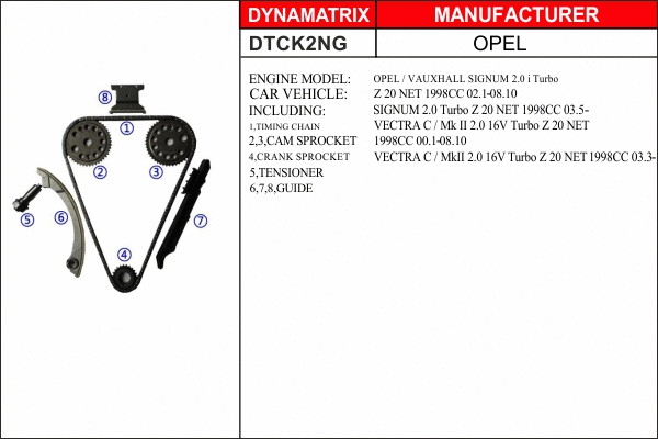Kit de distribution par chaîne DYNAMATRIX DTCK2NG