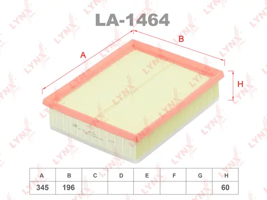Filtre à air LYNXAUTO LA-1464