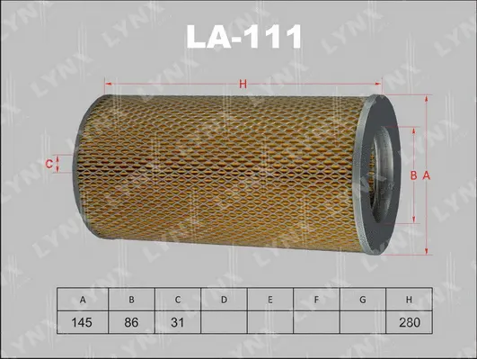 Filtre à air LYNXAUTO LA-111