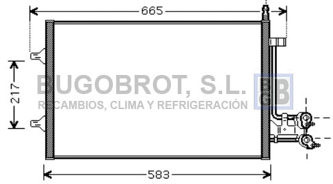 Condenseur, climatisation BUGOBROT 62-FD5395