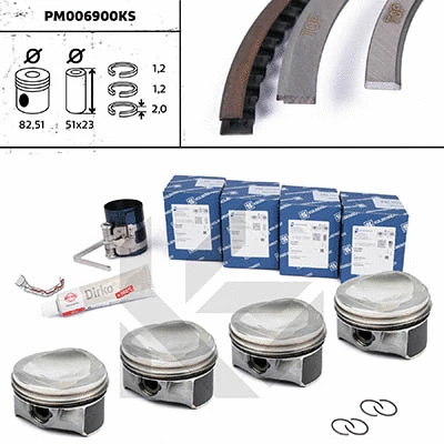 Kit de pistons ET ENGINETEAM PM006900KS