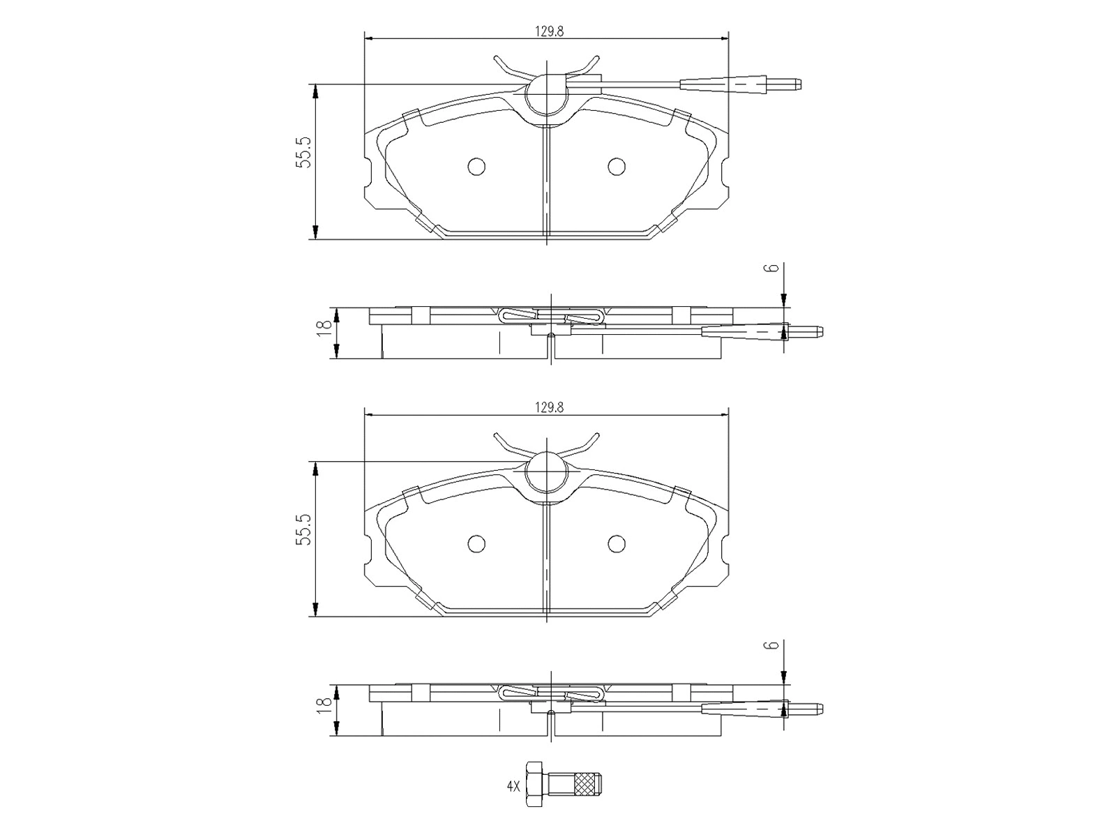 Kit de plaquettes de frein, frein à disque A.Z. Meisterteile AZMT-44-022-1305