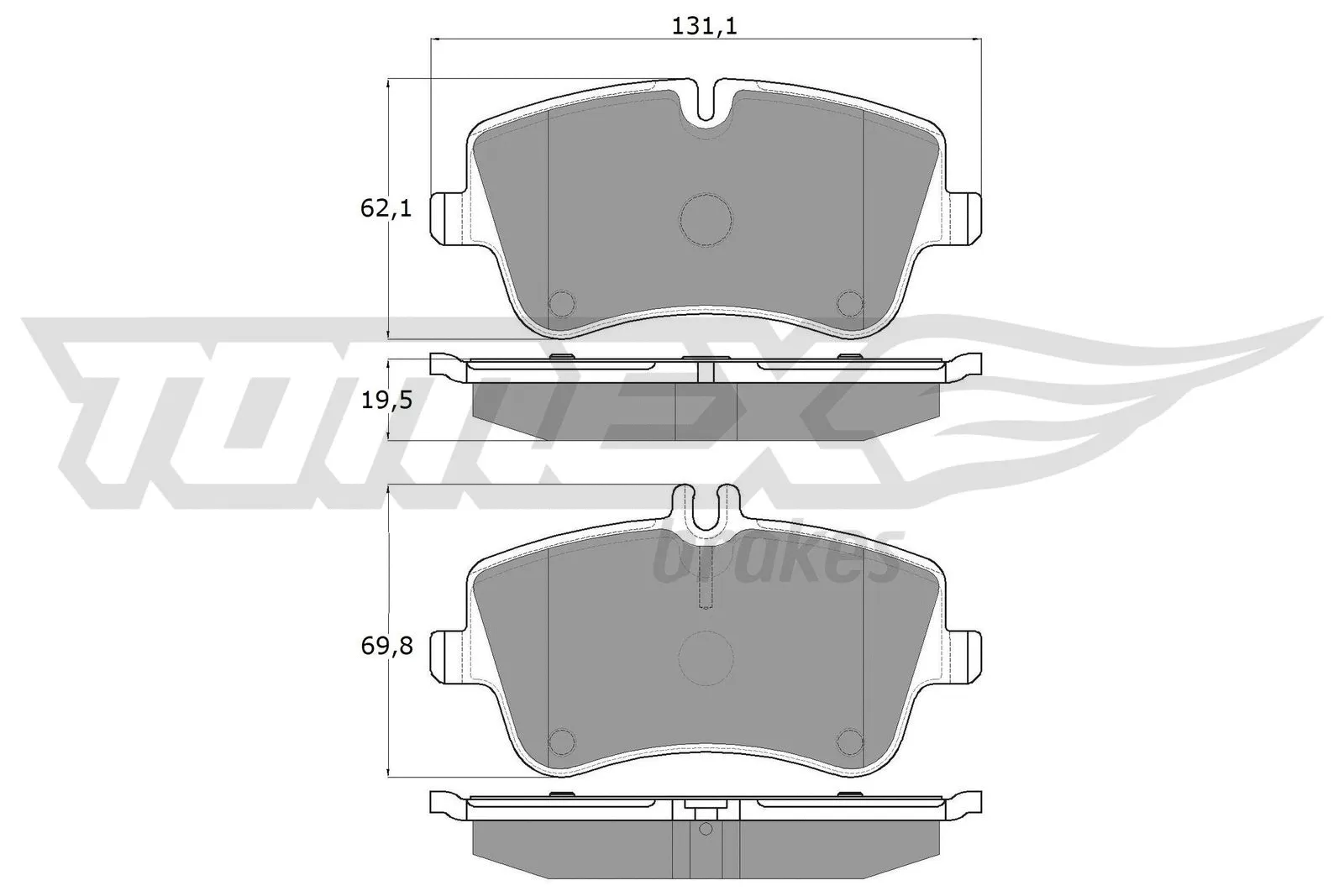 Kit de plaquettes de frein, frein à disque TOMEX Brakes TX 12-78