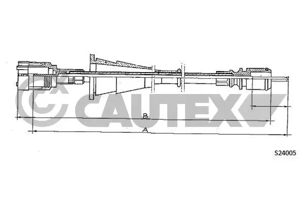 Câble flexible de commande de compteur CAUTEX 762334