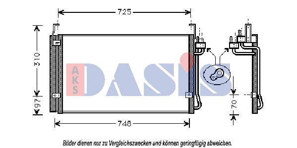 Condenseur, climatisation AKS DASIS 562150N